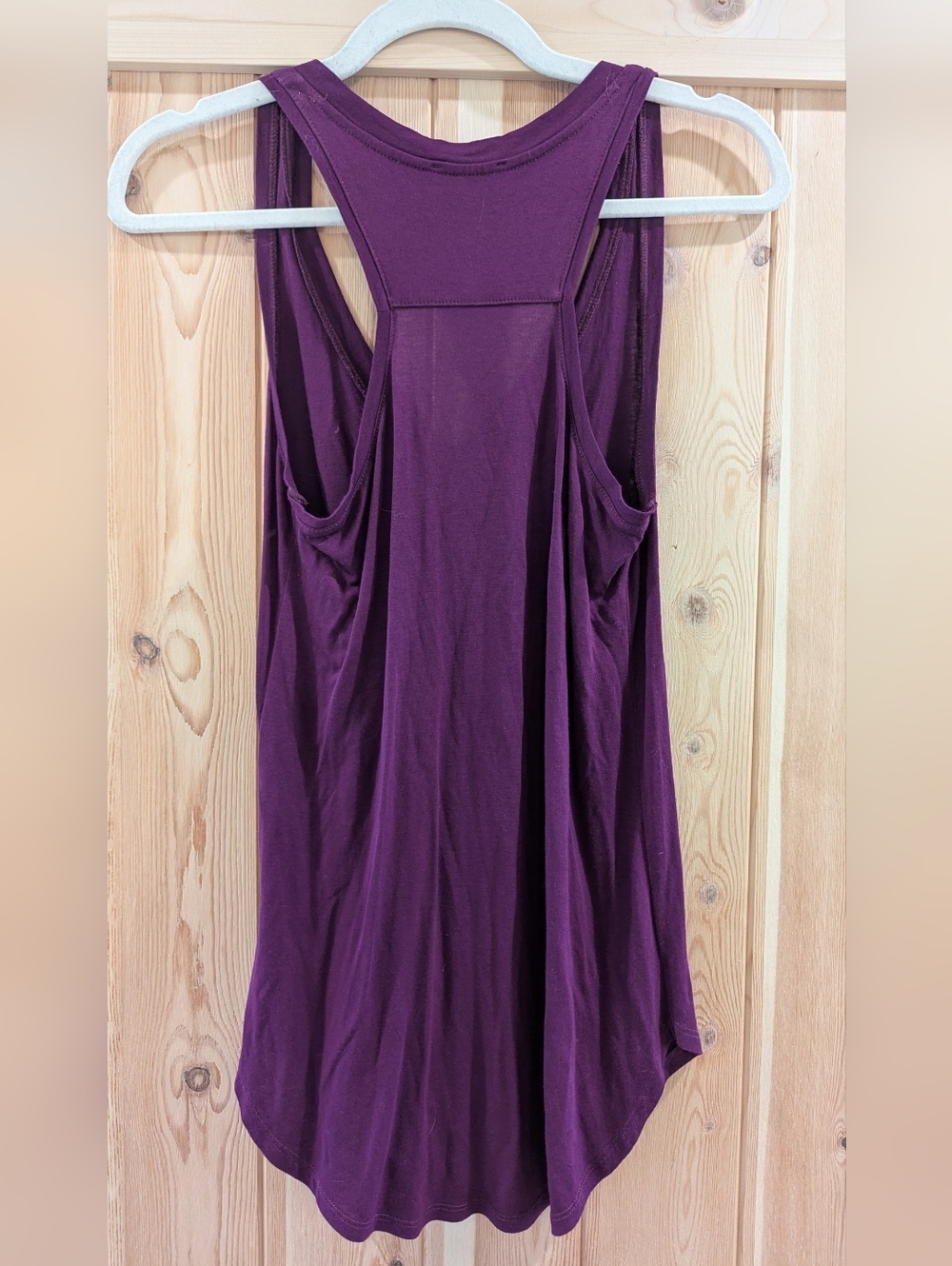 4/$40  Dynamite Purple V-Neck Racerback Tank Top - Picture 4 of 6